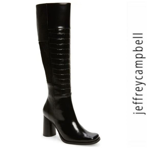 Jeffrey Campbell Shoes - RARE Chic Jeffrey Campbell Black Square Toe Boots